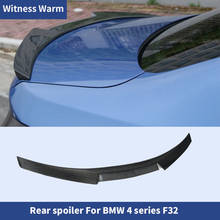 F32 asas tronco spoiler traseiro de fibra carbono para bmw série 4 f32 coupe 2 porta do corpo carro kit 2024 - compre barato