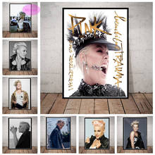 Novidade p! nk pink música cantor estrela impressões imagens arte de parede pintura em tela decoração do quarto de casa 2024 - compre barato