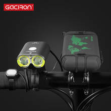 Gaciron-farol dianteiro de bicicleta de 1600 lúmens, luz ipx6 à prova d'água, interruptor com fio para guidão de bicicleta, lanterna de corrida para ciclismo 2024 - compre barato