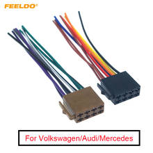 FEELDO Car Radio Audio Wiring Harness Adapter For Volkswagen/Audi/Mercedes Pluging Into OEM Factory Stereo CD Wire 2024 - buy cheap