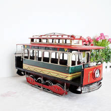 Modelo de Tren Eléctrico Vintage Zakka, artesanía de Metal Retro hecha a mano, decoración para el hogar/pub, regalo creativo, envío gratis 2024 - compra barato