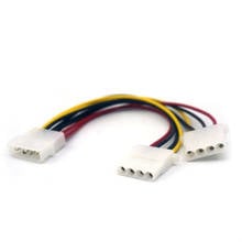 18cm 2 Way 4 pin PSU Power Splitter IDE Cable LP4 Molex 1 to 2 Extension Wire Computer Cables Connectors #1010 2024 - buy cheap