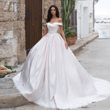 Vestido de noiva de cetim vestido de noiva vestido de noiva simples robes de mariage fora do ombro sukienka na wesele hochzeitskleid 2024 - compre barato