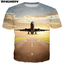 XS-7XL Summer New Fashion 3d T-shirt Plane Set Sail Creative Print T Shirts Mens Womens Cool T Shirt 08 2024 - buy cheap