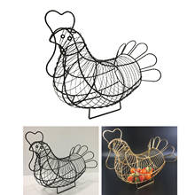 Black Chicken Hen Eggs Storage Basket Wire Art Easter Party Decor Vintage 2024 - buy cheap