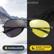 CoolPandas-gafas de sol fotocromáticas para hombre, lentes polarizadas para conducir, día, visión nocturna, camaleón, montura de Metal con memoria, 2020 2024 - compra barato