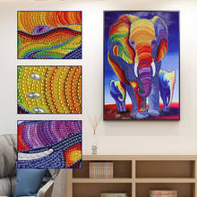 DIY Diamond Painting Mural Special Shaped Rhinestones Drills Painting Pendant Home Pendant Home Bedroom Elephant Wall Decoration 2024 - buy cheap