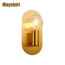 Moderno led luzes de parede ouro metal lâmpadas parede quarto lâmpada cabeceira arandela espelho do banheiro luz escadas loft decoração industrial 2024 - compre barato