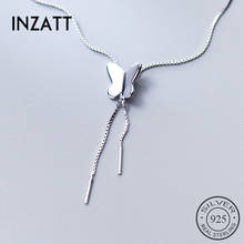 INZATT Real 925 Sterling Animal  Butterfly  Pendant Choker Necklace For Fashion Women Cute Fine Jewelry Minimalist Accessories 2024 - buy cheap