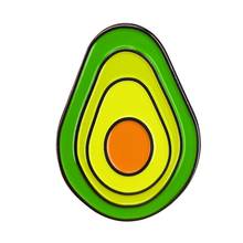Брошь с изображением авокадо на лацкане в виде фруктов 2024 - купить недорого