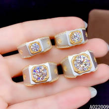 KJJEAXCMY Fine Jewelry Men 925 Sterling Silver Inlaid 0.5/1/2/3 Carat Mosang Diamond Fashion Ring 2024 - buy cheap