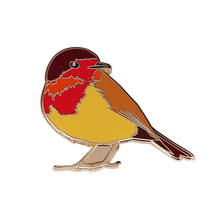 Hermoso broche de pájaro Robin, vida salvaje, Pin de naturaleza británica, perfecto, medias de Navidad, relleno 2024 - compra barato