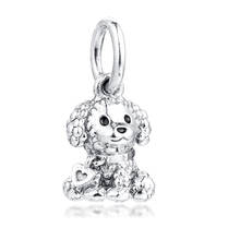 QANDOCCI 925 Sterling Silver Poodle Puppy Dog Dangle Charm Beads Fits Original Pandora Bracelets for Women Gift Fashion Jewelry 2024 - buy cheap