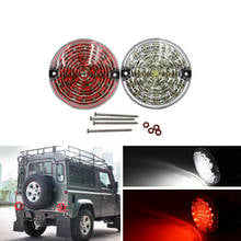 Fits For Land Rover Defender / Defender Cabrio Clear Red Lens Rear 95mm Led Round Fog Reversing/Backup Light Kits 2024 - buy cheap