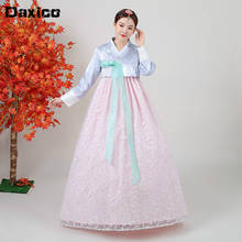 Korean Women National Dance Costume Korean Traditional Hanbok Dress Lady Elegant Retro Court Dress Wedding Oriantal Dance Wear 2024 - buy cheap