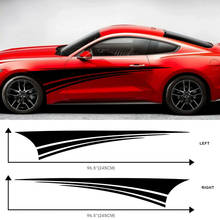 Автомобильная наклейка гоночная полоса Спорт 96 ''для Mustang виниловая Боковая дверь наклейка tu-745 2024 - купить недорого