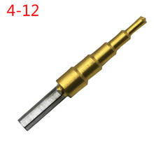 1PCS Step Drill Bit HSS Steel Cone Titanium Coated Woodworking Drill Bits Tool Set Hole Cutter 4-12  Center Punch 2024 - buy cheap