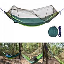 1-2 Person Outdoor Camping Hammock with Mosquito Net High Strength Parachute Fabric Hanging Bed Hunting Sleeping Swing 2024 - buy cheap