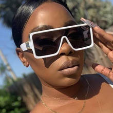 Большие квадратные черные женские солнцезащитные очки 2020 тренд роскошный бренд градиентные Оттенки для мужчин винтажные Ретро солнцезащитные очки для женщин 2020 2024 - купить недорого