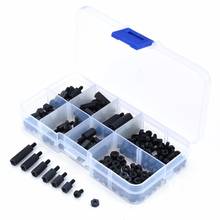 180pcs/Set Practical Black M3 Nylon Hex Spacers Male-Female Screws Nuts Stand-off Fasteners Kit With Plastic Box For Electronics 2024 - buy cheap