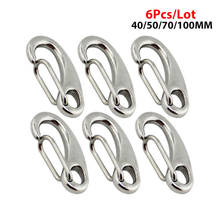 6pcs/Lot Egg Shape Spring Snap Hooks Marine 316 Stainless Steel Multifunctional Hiking Camping Belt Carabiner Quick Release Hook 2024 - buy cheap