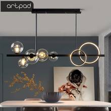 Artpad-Lámpara de araña para comedor, luces de interior con burbuja de cristal, para Hotel, Bar, Loft, Industrial, G9 2024 - compra barato