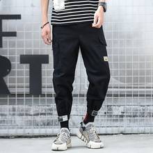 2021 Pockets Cargo Harem Pants Mens Casual Joggers Baggy Tactical Trousers Harajuku Streetwear Hip Hop Fashion Swag M-XXL 2024 - buy cheap