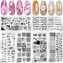 PICT YOU Nail Stamping Plates Flower Geometry Animals Stamp Template Stainless Steel Design Stencil Tools Nail Art Image Plate 2022 - buy cheap