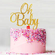 1pc She or He Birthday Cake Toppers Boy Or Girl Gender Reveal Acrylic Cake Flags Babyshower Birthday Party Cake Decor He or She 2024 - buy cheap