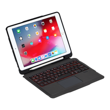 Магнитная в виде ракушки для iPad Pro 10,5 Air 3 10,5 ''2019 Чехол 7 видов цветов подсветка Беспроводной Bluetooth клавиатура сенсорной панели Крышка + слот для ручек 2024 - купить недорого