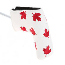 1 шт. чехол для головы с красным кленовым листком и флагом Канады, чехол для головы из искусственной кожи, защитный комплект для клюшек 2024 - купить недорого