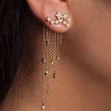 New Fashion Selling Jewelry 1 pcs Earrings Irregular Sparkling Star Tassel Alloy Earrings Women Small Jewelry Accessories 2024 - buy cheap