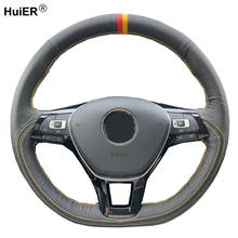 DIY Car Steering Wheel Cover Wrap Leather Suede For Volkswagen VW Golf 7 Mk7 New Polo Passat B8 Jetta Tiguan Sharan Touran Up 2024 - buy cheap