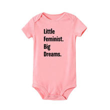 Baby Jumpsuit Newborn Infant Baby Girls Clothes Short-sleeved Little Feminist Big Dreams Romper Baby Summer Clothes 2024 - buy cheap