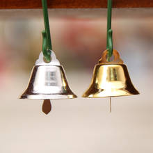 10 Uds. De adornos de joyería DIY, campanas de árbol de Navidad, colgantes de decoración de Navidad, campanas de Metal, campana pequeña 2024 - compra barato