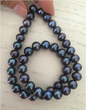 AAA10-11mm круглое ожерелье из таитянского черного зеленого жемчуга 18 "14k 2024 - купить недорого