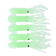 Señuelo de calamar suave para pesca en el mar, herramienta de pesca nocturna, 9cm/8 brillantes/UV, 1 unidad 2024 - compra barato