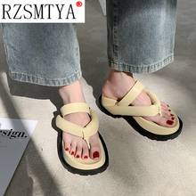 Summer Women Sandals British Fashion Flip Flops Cork Trend Women Flip Flops Outdoor Slippers 2021 Trend Shoes Sandals Women 2024 - buy cheap