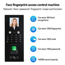 Биометрическая система контроля допуска к двери программного обеспечения RFID Клавиатура считыватель отпечатков пальцев лица посещаемость времени машина 2024 - купить недорого