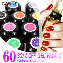 CANNI UV Gel Paints Color 60 colors Enamel 5ml Pure Colors Varnish Venalisa Design Soak off Wrinkle UV LED Nail Painting Gel 2024 - buy cheap