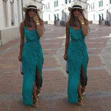 Women Chiffon Dress Party Summer Casual Boho Long Maxi Dress Evening Beach Dresses Sundress 2024 - buy cheap