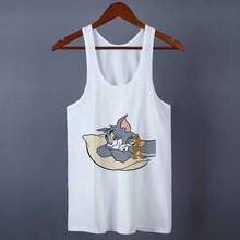 Cartoon Cat and Mouse Summer Tank Tops Women Sleeveless Round Neck Loose Cat T Shirt Ladies Vest Singlets Camisole Thin Vest 2024 - buy cheap