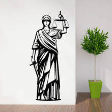 Greek Goddess of Justice Wall Sticker Law Office Wall Decal Lady Justice Themis Vinyl Decor Home Room Decoration Poster Y251 2024 - buy cheap