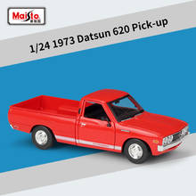 Maisto-Mustang Roadster 1:24 1973 Datsun 620, simulación de coche de aleación, modelo de colección, juguete de regalo 2024 - compra barato