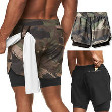 GITF-pantalones cortos para correr para hombre, Shorts deportivos de secado rápido para correr, para gimnasio, ropa deportiva de compresión, 2020 2024 - compra barato