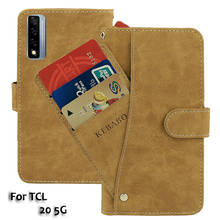 Vintage Leather Wallet TCL 20 5G Case 6.67" Flip Luxury Card Slots Cover Magnet  Phone Protective Cases Bags 2024 - buy cheap