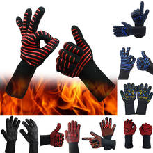 #40 1 Pair Oven Mitt Baking Glove Extreme Heat Resistant Multi-purpose Grilling Cook Gloves Kitchen Barbecue Glove Bbq Gloves 2024 - buy cheap