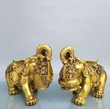 Pure copper send wealth elephant ornament a bucket of gold cornucopia object attract wealth home office geomantic decoration cr 2024 - buy cheap