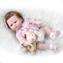 NPK DOLL 50 CM Realistic Doll Reborn Baby girl 100% Handmade full soft  silicone vinyl  body Real baby dolls gift 2024 - buy cheap