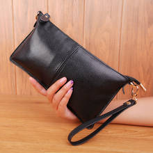 Women Mini Clutch Bag Simple Shoulder Bag Genuine Leather Women Handbag Small Thin Clutch Purse For Women Messenger Bag Female 2024 - buy cheap